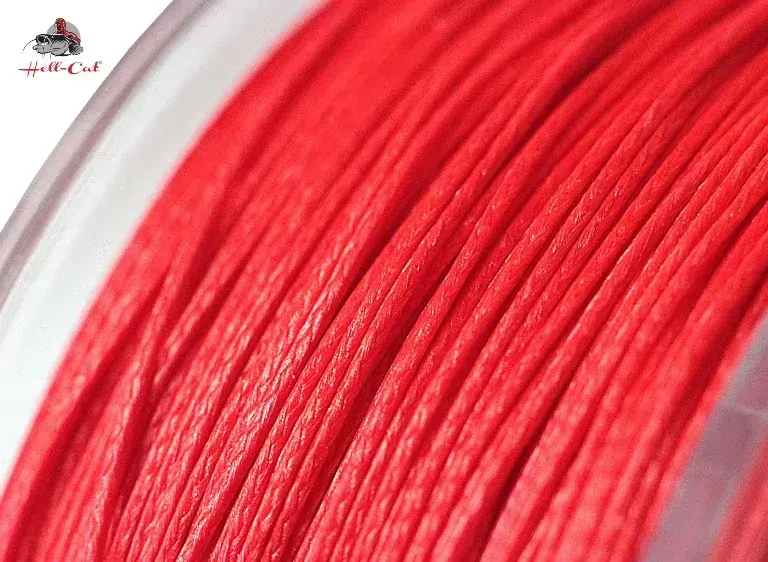 HELL-CAT Šňůra Round Braid Power Red 200m / 0,60mm / 75kg