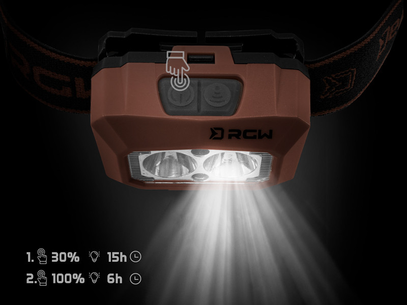 DELPHIN Čelová lampa RGW PRO UC