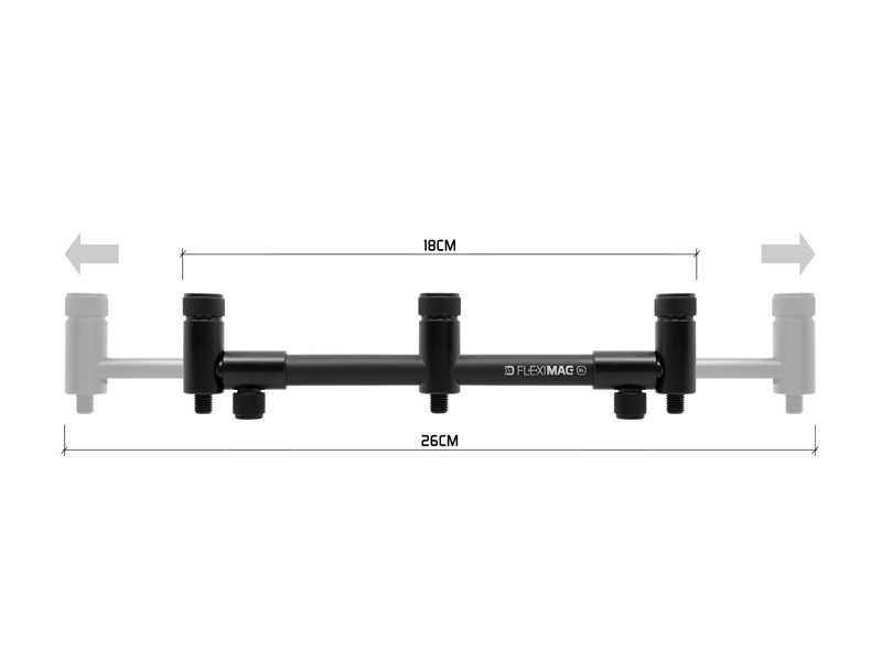 DELPHIN Roztahovací hrazda na pruty FlexiMAG BUZZ XL 25-35cm