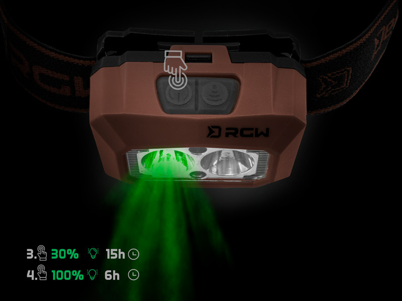 DELPHIN Čelová lampa RGW PRO UC