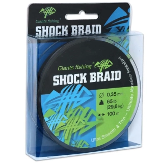 GIANTS FISHING Splétaná šňůra Shock Braid Green 100m 0,29mm