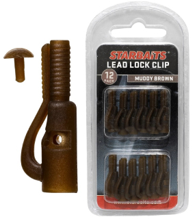 STARBAITS Závěsky na olovo Lead Lock Clip Muddy Brown