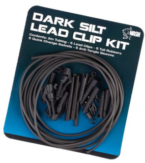NASH Hotové montáže Lead Clip Pack Dark Silt