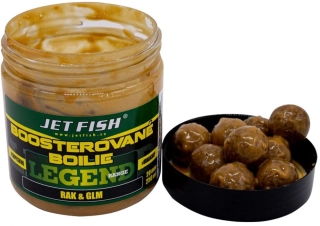 JET FISH Boosterované boilie Legend Range Rak & GLM 250ml 24mm