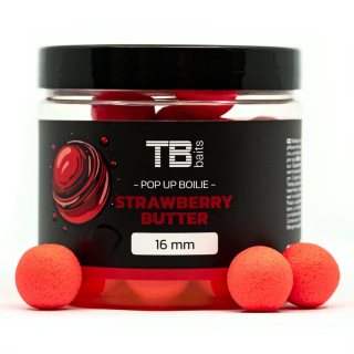 TB BAITS Plovoucí boilie Pop-Up Strawberry Butter + NHDC 65g 16mm