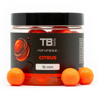 TB BAITS Plovoucí boilie Pop-Up Orange Citrus + NHDC 65g 16mm