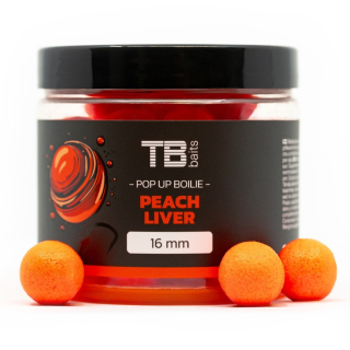TB BAITS Plovoucí boilie Pop-Up Orange Peach Liver + NHDC 65g 16mm
