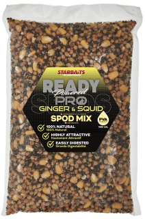 STARBAITS Směs partiklu Spod Mix Ready Seeds Ginger Squid 1kg