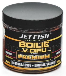 JET FISH Boilie v dipu Premium Clasicc Biocrab / Losos 200ml 20mm