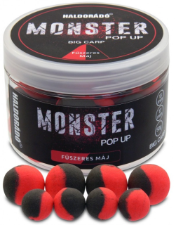 HALDORADO Monster Pop Up Big Carp Kořeněná játra 13,17mm 50g