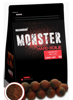 HALDORADO Monster Hard Boilie 24+ Kořeněná játra