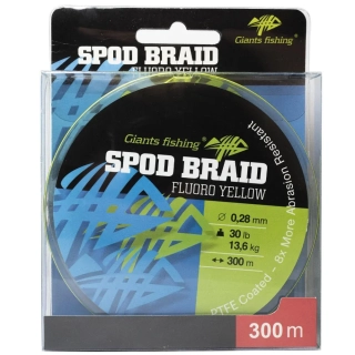 GIANTS FISHING Splétaná šňura Spod Braid Fluoro Yellow 300m 0,28mm
