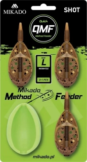 MIKADO Set krmítek Method Feeder Shot Q.M.F. Set L 3x50g + forma