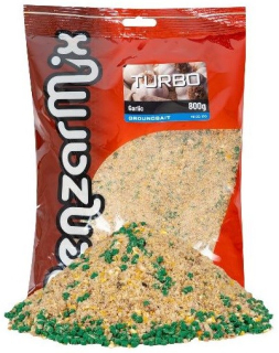 BENZAR MIX Krmítková směs Turbo Groundbait Česnek 800g