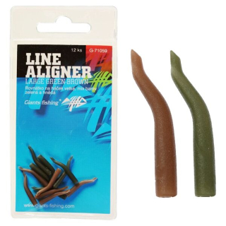 GIANTS FISHING Rovnátka na háček Line Aligner Small Green-Brown 12ks