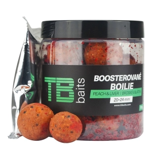 TB BAITS Boosterované boilie Peach Liver 120g 20-24mm