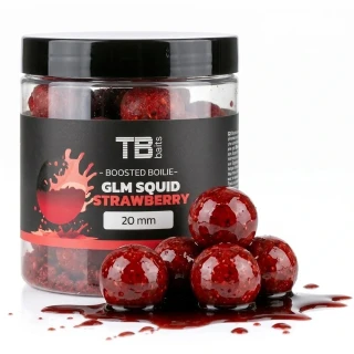 TB BAITS Boosterované boilie GLM Squid Strawberry 120 g 20 mm
