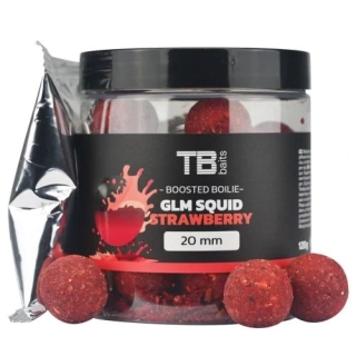 TB BAITS Boosterované boilie GLM Squid Strawberry 120g 20mm