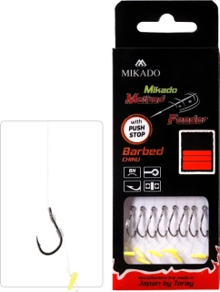 MIKADO Návazec MF Push Stop Fluorocarbon 8ks 10cm 0,28mm #6