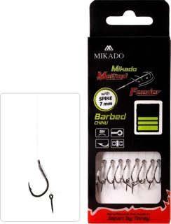MIKADO Návazec MF S jehlou Fluorocarbon 8ks 10cm 0,28mm #6