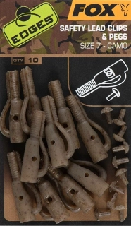FOX Závěsky Edges Camo Safety Lead Clips & Pegs 10ks #7