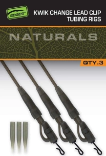 FOX Montáž Edges Naturals Kwik Change Lead Clip Tubing Rigs 3ks