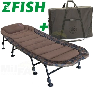 AKCE ZFISH Lehátko Camo Condor Bedchair 8leg + transportní taška Aquacore