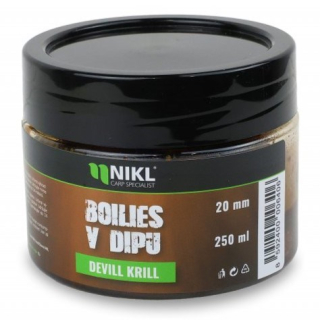 NIKL Boilies v dipu Devill Krill 250g 20mm