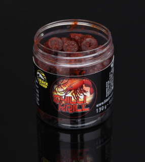 BLACK CARP Dipované pelety Chilli Krill 15mm 130g