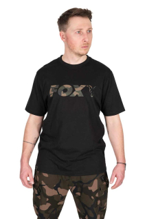 FOX Tričko Black Camo Logo T-Shirt L