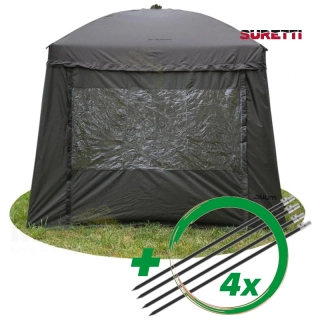 AKCE SURETTI Deštník Duum 220 Full Cover + 4ks Teleskopická tyč 100cm Whitworth 3/8"x20