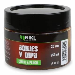 NIKL Boilies v dipu Chilli & Peach 250g 20mm