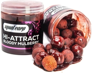 SQUAT CARP Boilies v dipu Hi-Attract Bloody Mulberry 20mm 220g