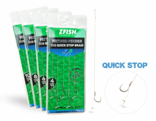 ZFISH Návazec Method Feeder Rig Quick Stop Braid 5ks #4