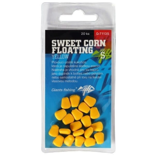 GIANTS FISHING Umělá nástraha Sweet Corn Floating Yellow S 20ks