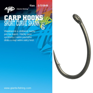 GIANTS FISHING Háček s očkem Short Curve Shank 10ks #4