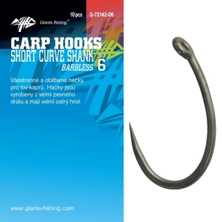 GIANTS FISHING Háček s očkem bez protihrotu Short Curve Shank 10ks #4