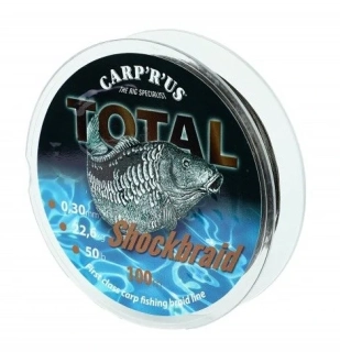 CARP´R´US Pletená šňůra Total Shockbraid 0,41mm 100m 22,68kg 50lb