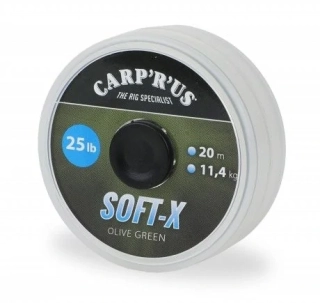 CARP´R´US Návazcová šňůrka Soft-X olive green 20m 25lb