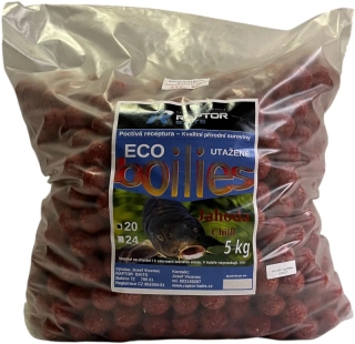 RAPTOR BAITS Boilies ECO Jahoda Chilli 5kg 20mm