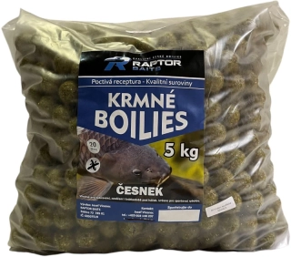 RAPTOR BAITS Krmné boilies Česnek 5kg 24mm