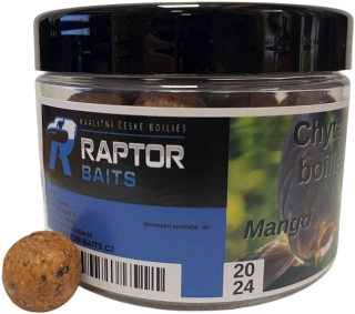 RAPTOR BAITS Chytací boilies v dipu Mango 250g 20mm