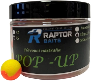 RAPTOR BAITS Pop Up DUO Švestka Scopex 50g 15mm
