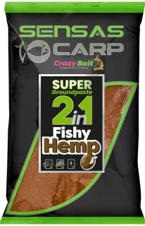 SENSAS Směs na pastu Super Groundpaste 2in1 Fishy Hemp 1kg