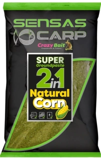 SENSAS Směs na pastu Super Groundpaste 2in1 Natural Corn 1kg