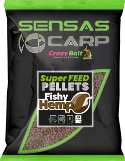 SENSAS Pelety Super Feed Fishy Hemp 650g 4mm