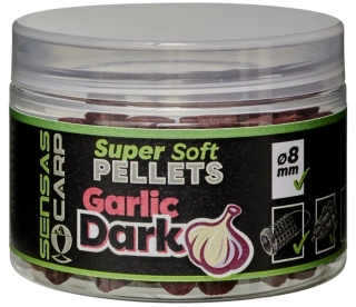 SENSAS Pelety Super Soft Garlic Dark 60g 8mm