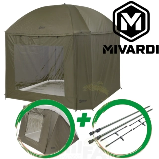 AKCE MIVARDI Deštník s komplet zakrytím Session Umbrella XL + sada stabilizačních tyčí Session Umbrella XL + rozšiřující sada brolly