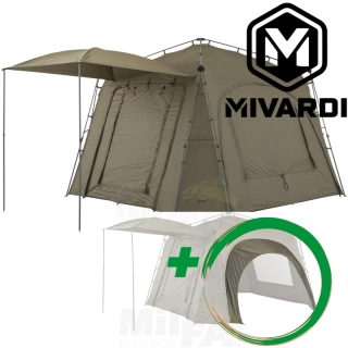 AKCE MIVARDI Přístřešek Base Camp XL + sada pro napojení bivaku 2ks