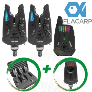 AKCE FLACARP Sada signalizátorů 2+1 X8 + RX8 + pohybové čislo AL2 oboustranné + kufřík